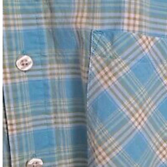 Carhartt Mens Button Up Short Sleeve Vintage Casual Blue - Picture 7 of 9